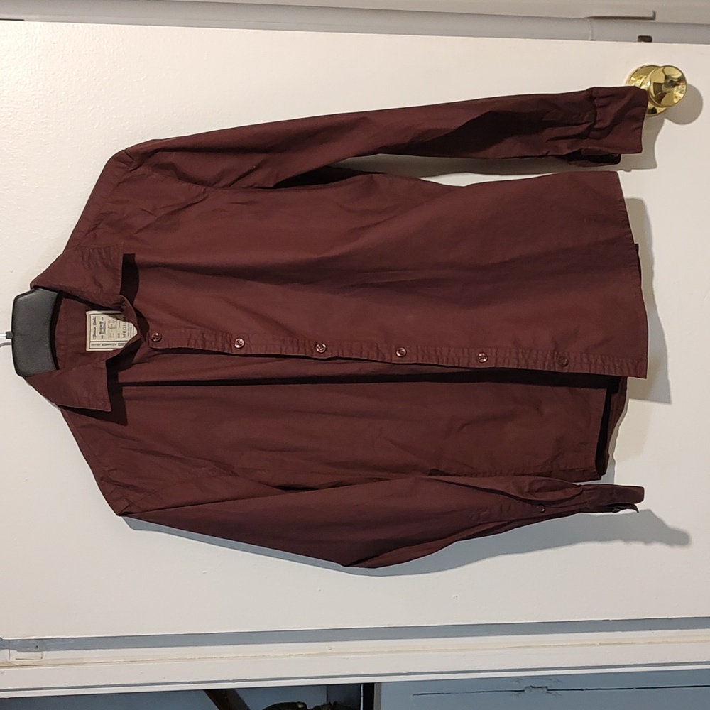 Men's Colours Alexander Julian Burgundy Shirt Size Medium
